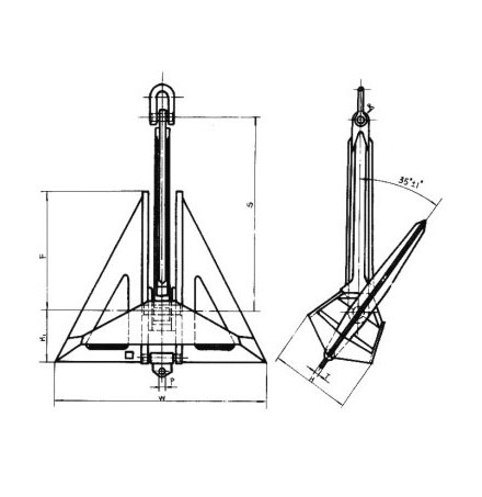 双三角锚 Flippeer delta h.h.p anchor