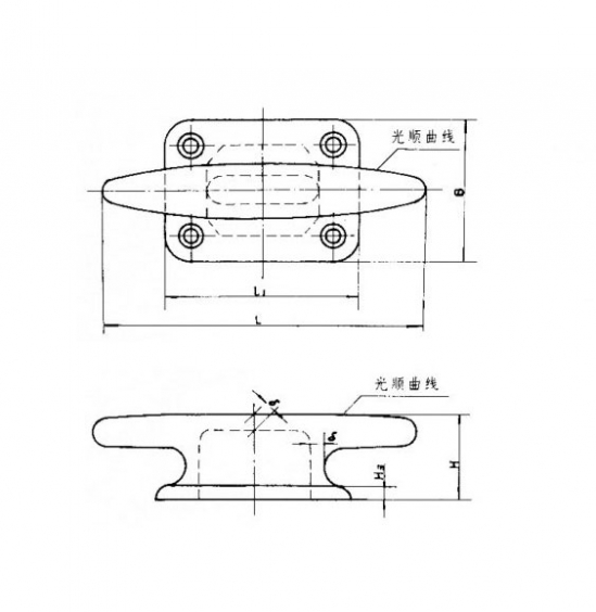 系泊羊角GB2026-80 Mooring cleat