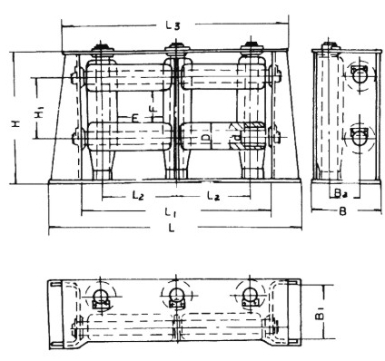 D 型滚柱导缆器 CB/3062-2011 D Roller head fairlead