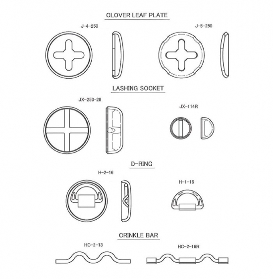 船用汽车绑扎件 Vehicle lashing devices