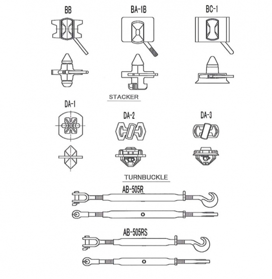 船用集装箱紧固件 Container securing fitting for ships